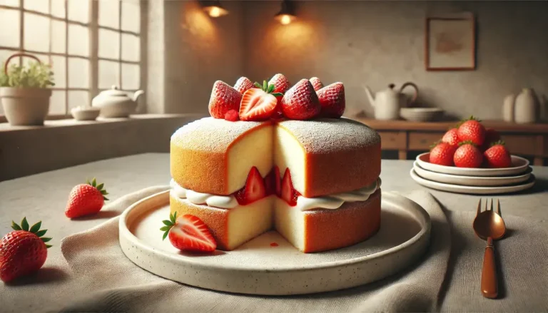 Sponge Cake with Strawberry