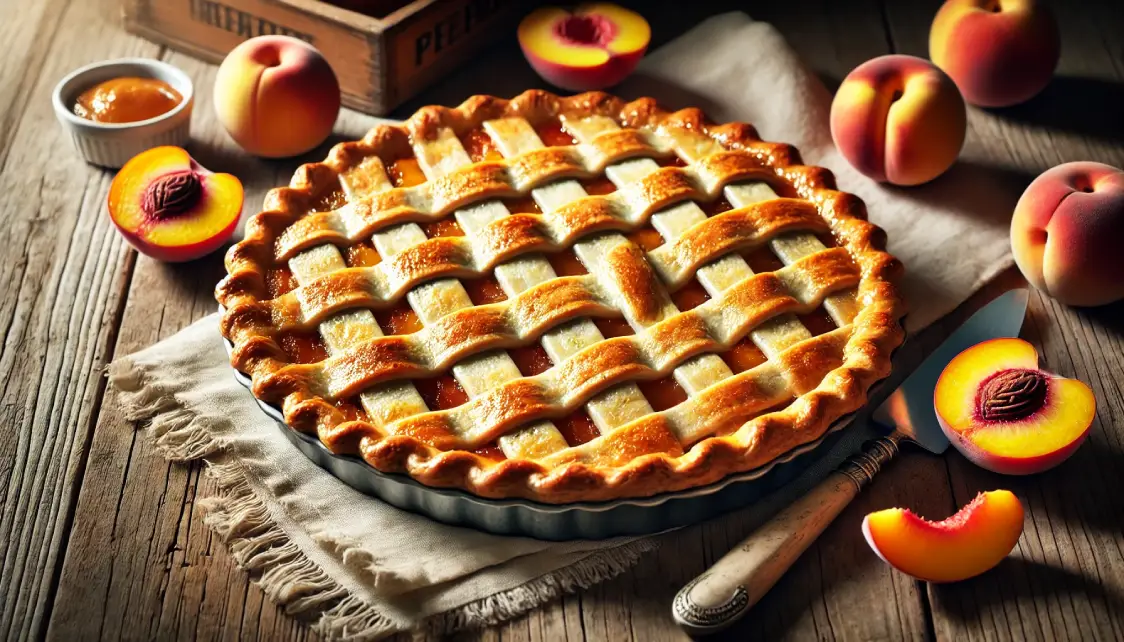 Peach Pie with a Flaky Crust